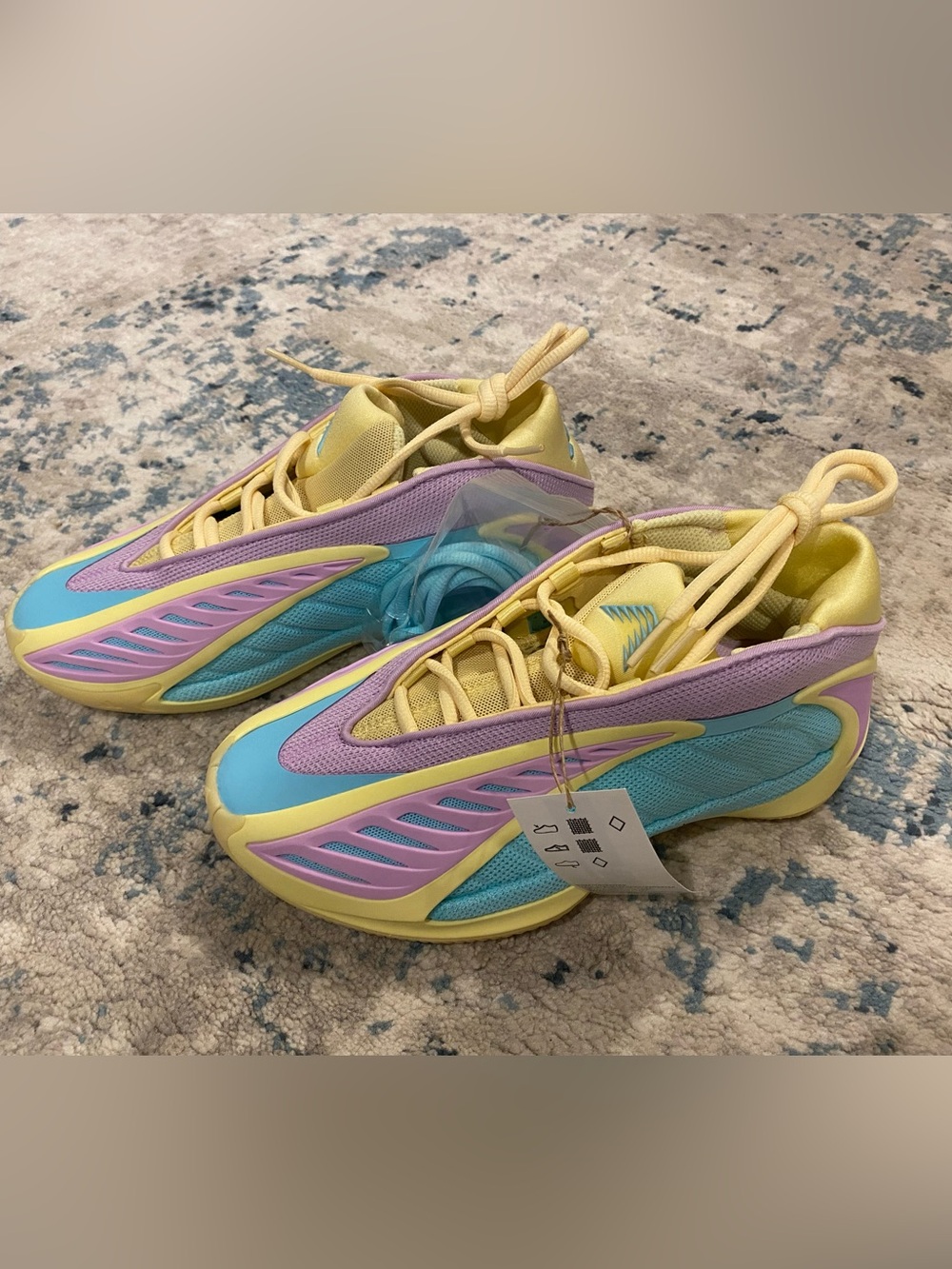 Pastel Multi-Color kids Athletic Sneakers - Yellow, Blue & Purple